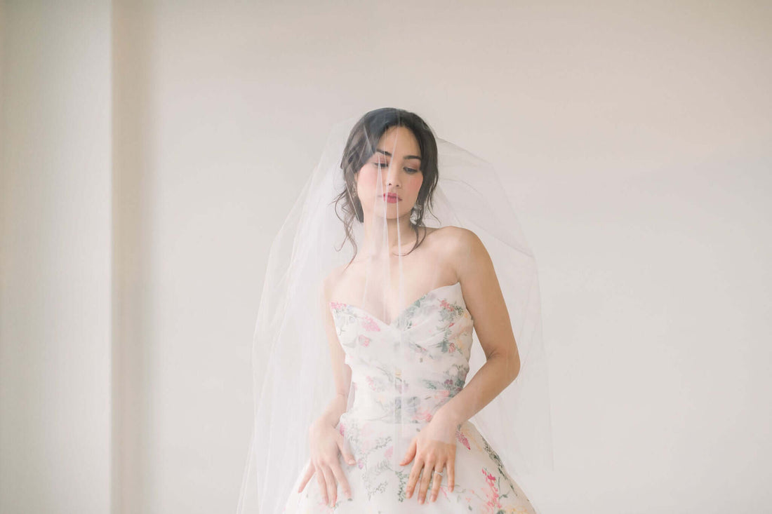 What is a two tier bridal veil? Wedding veil lengths explained Tessa Kim