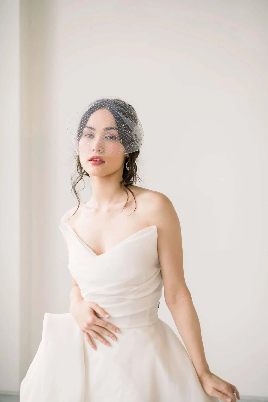 double layer birdcage veils