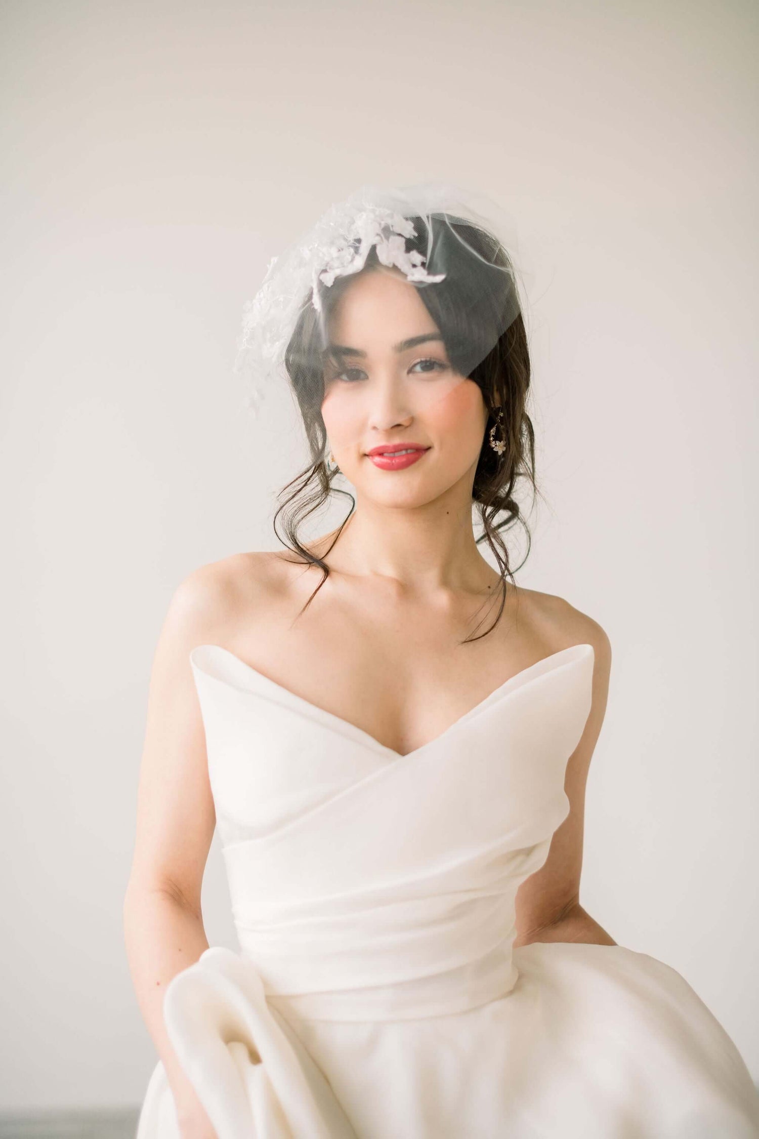 14 inch birdcage veil