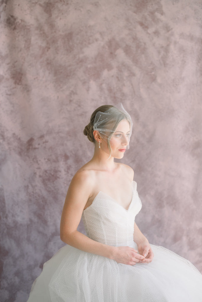 bandeau birdcage veil