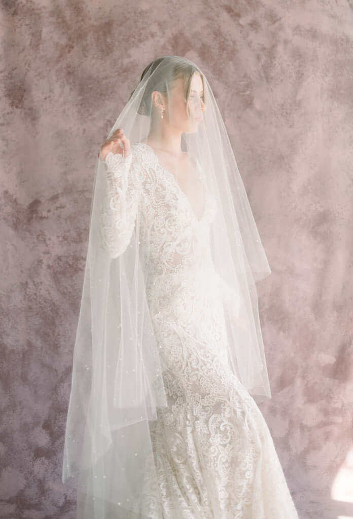 bridal dew drop veil