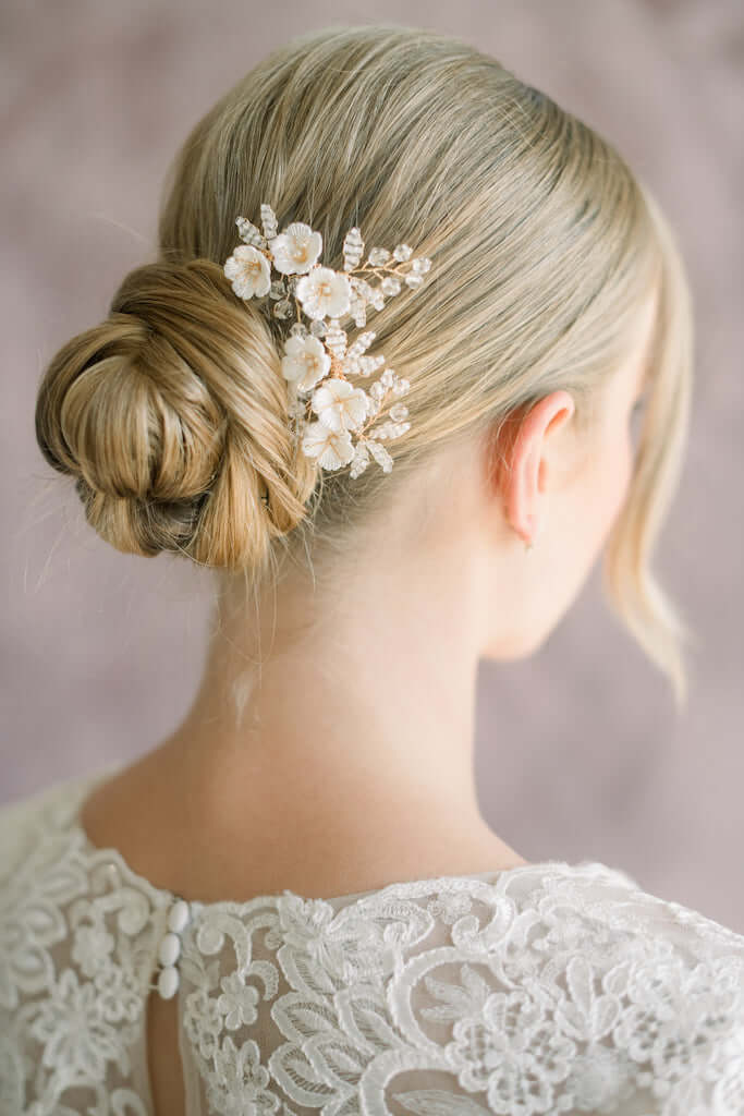 flower hair comb set