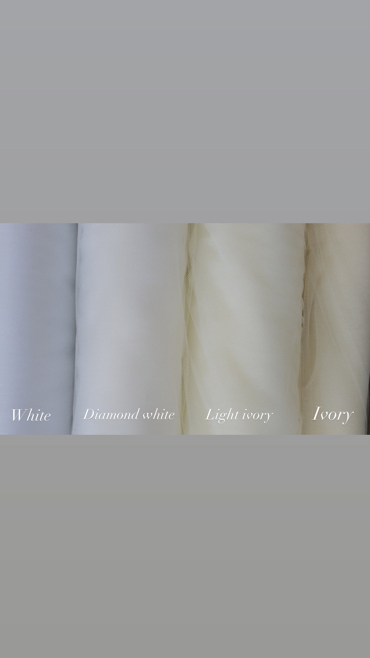 Single tier veil - Illusion tulle bridal veil