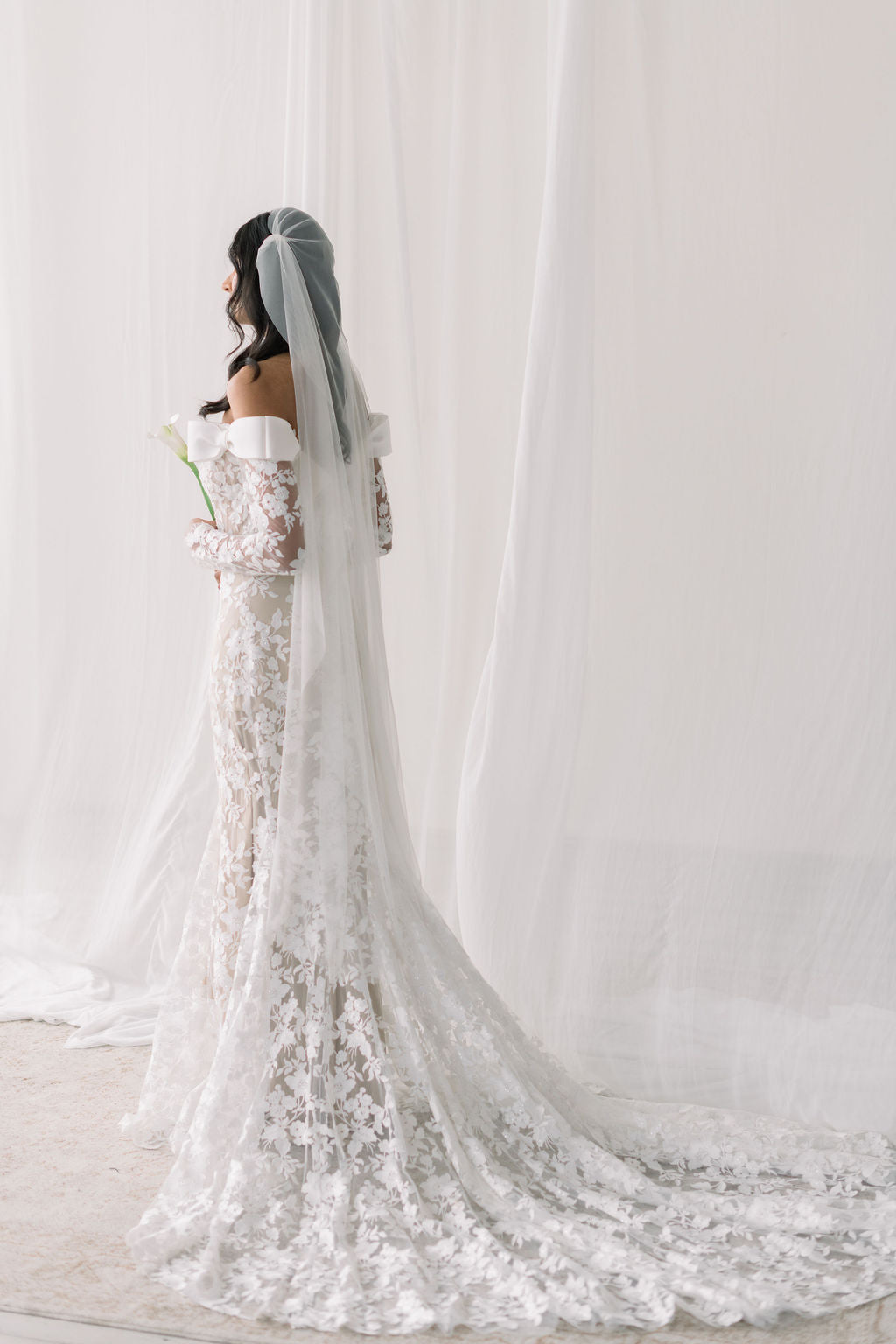bridal Juliet cap veil