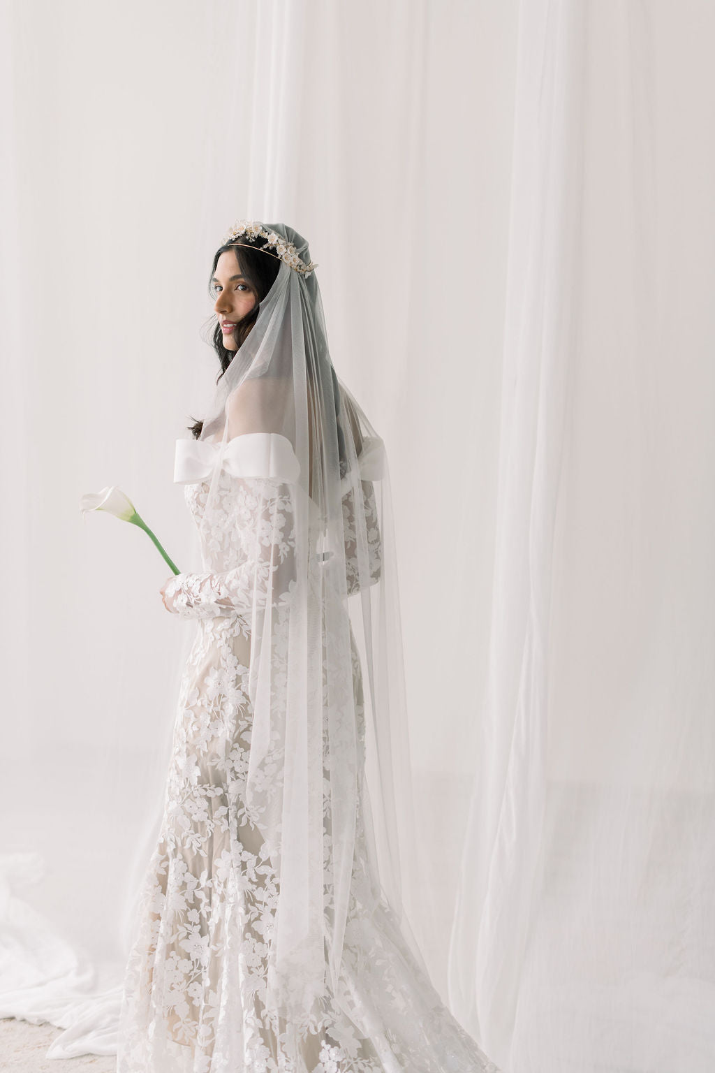 wedding Juliet cap veil