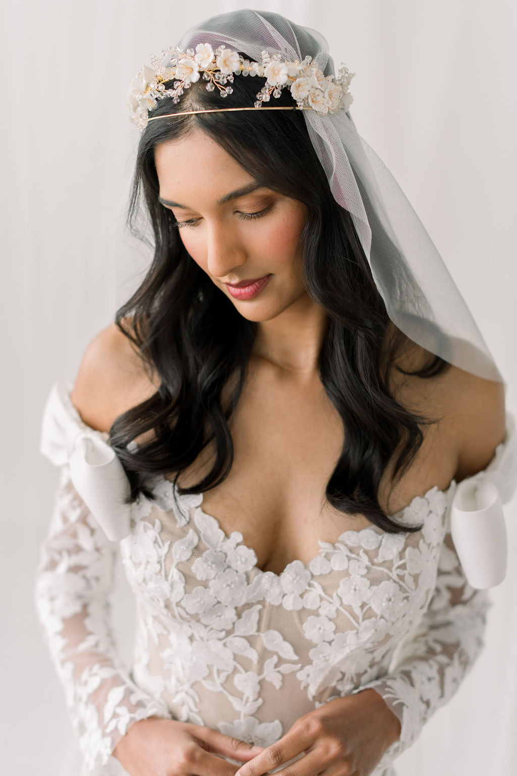 vintage inspired Juliet cap veil