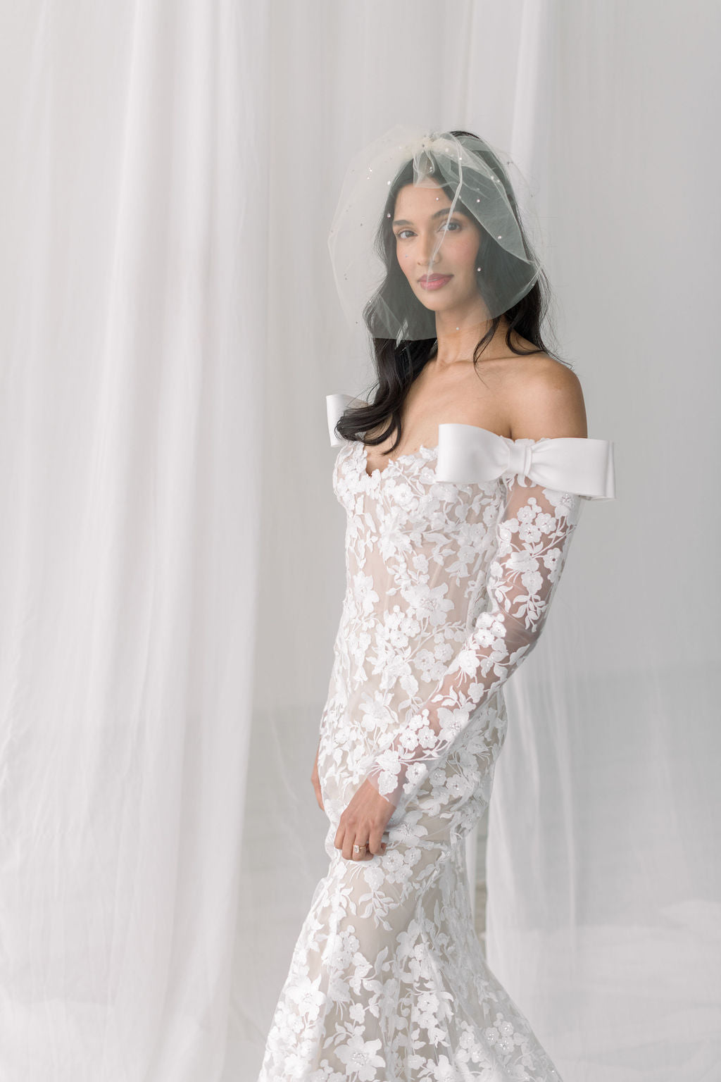 rhinestone Birdcage veil