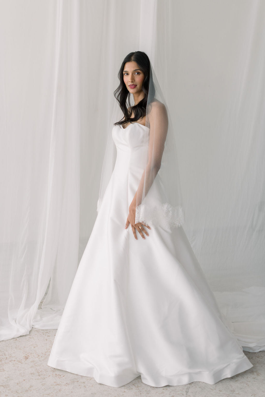lace drop veil