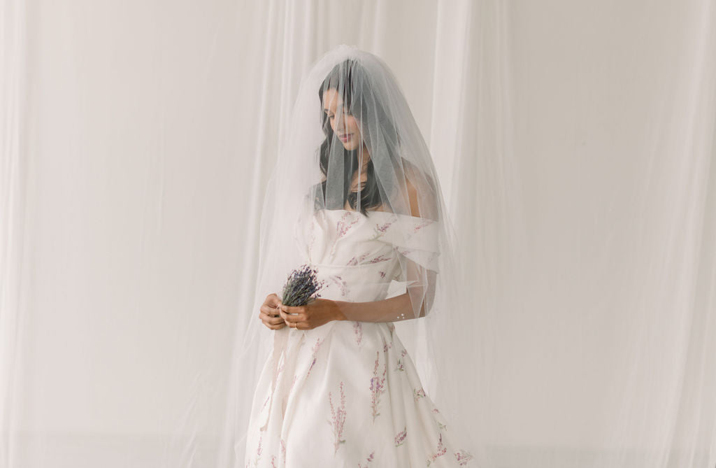 pearl two tier veil
