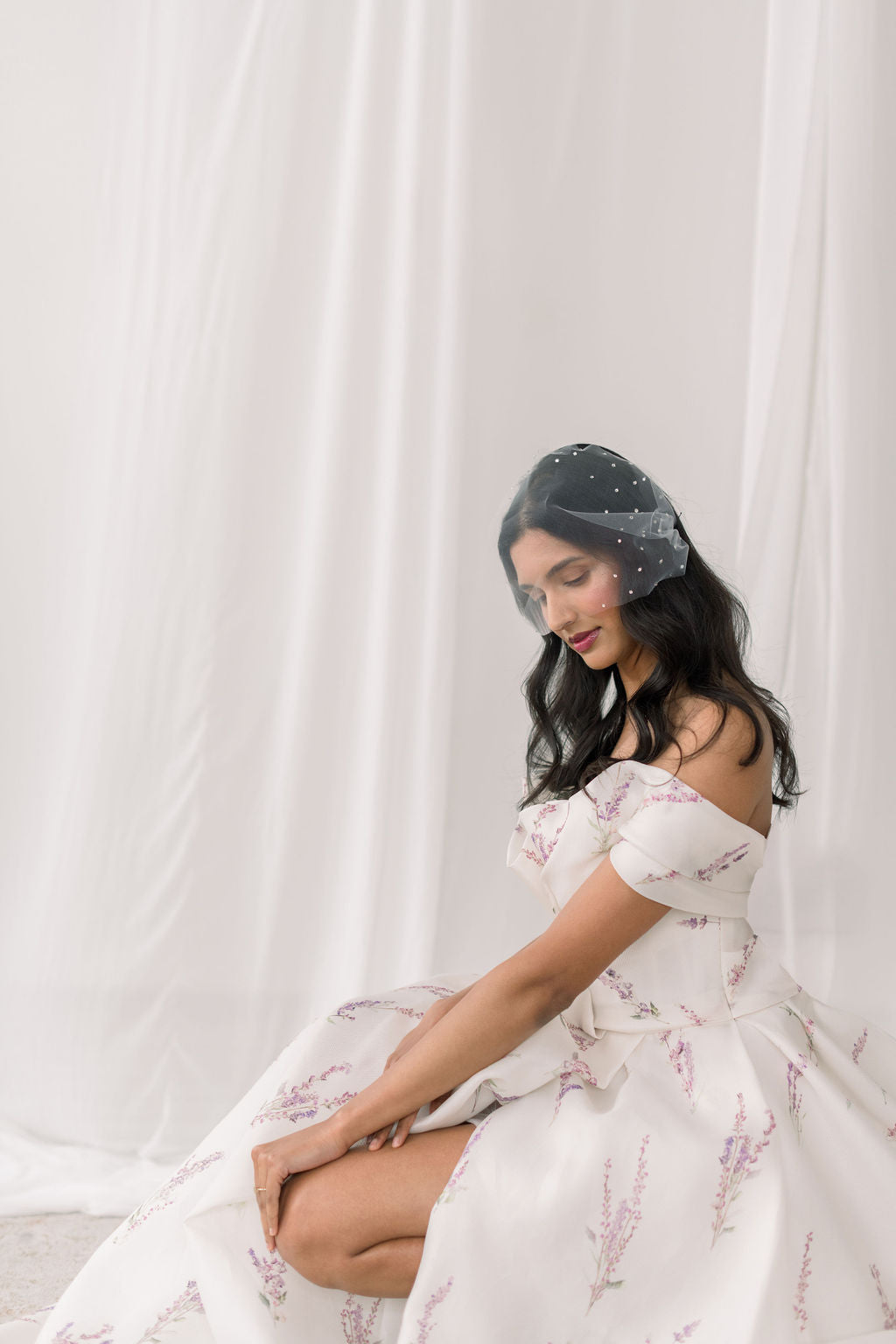 crystal tulle bandeau