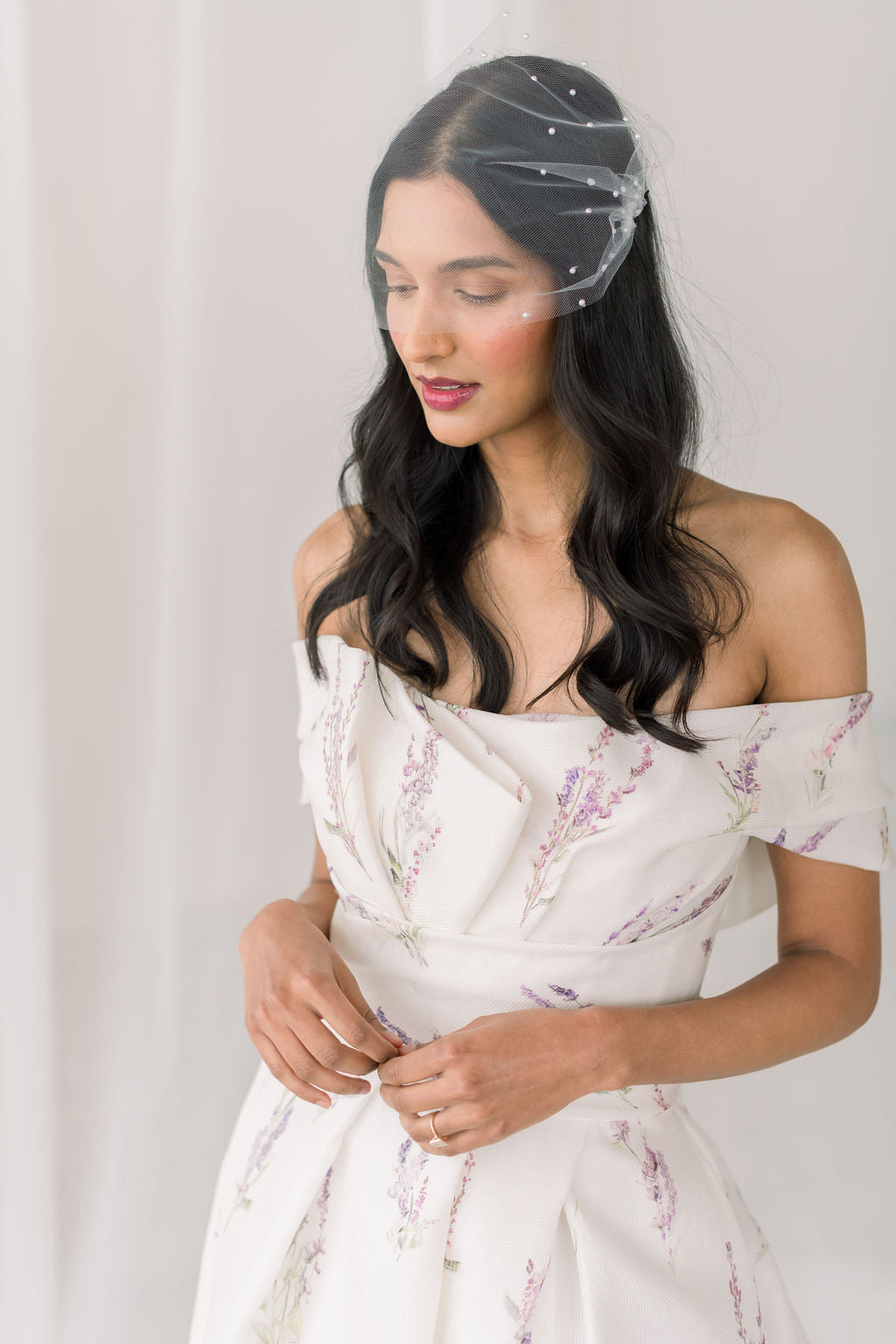 bandeau birdcage veil