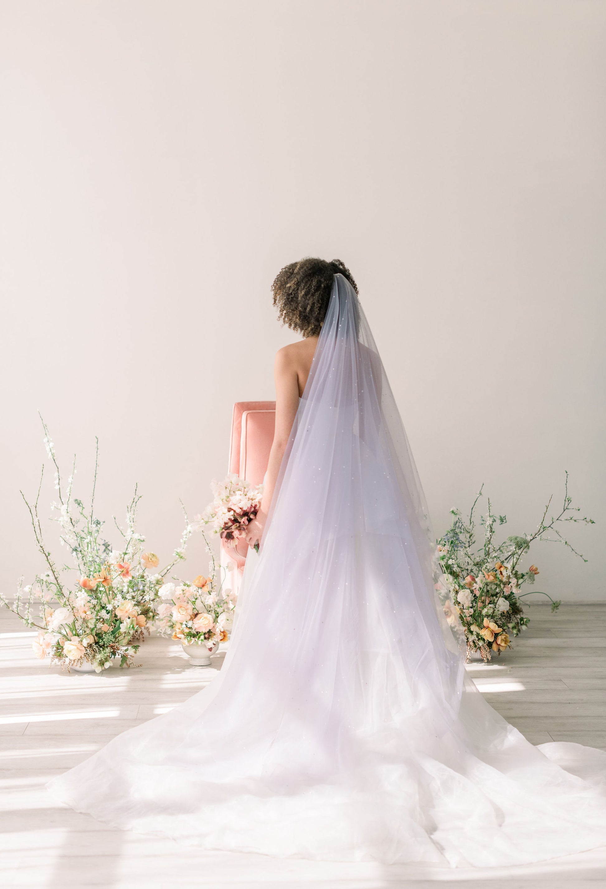 pearl wedding veil