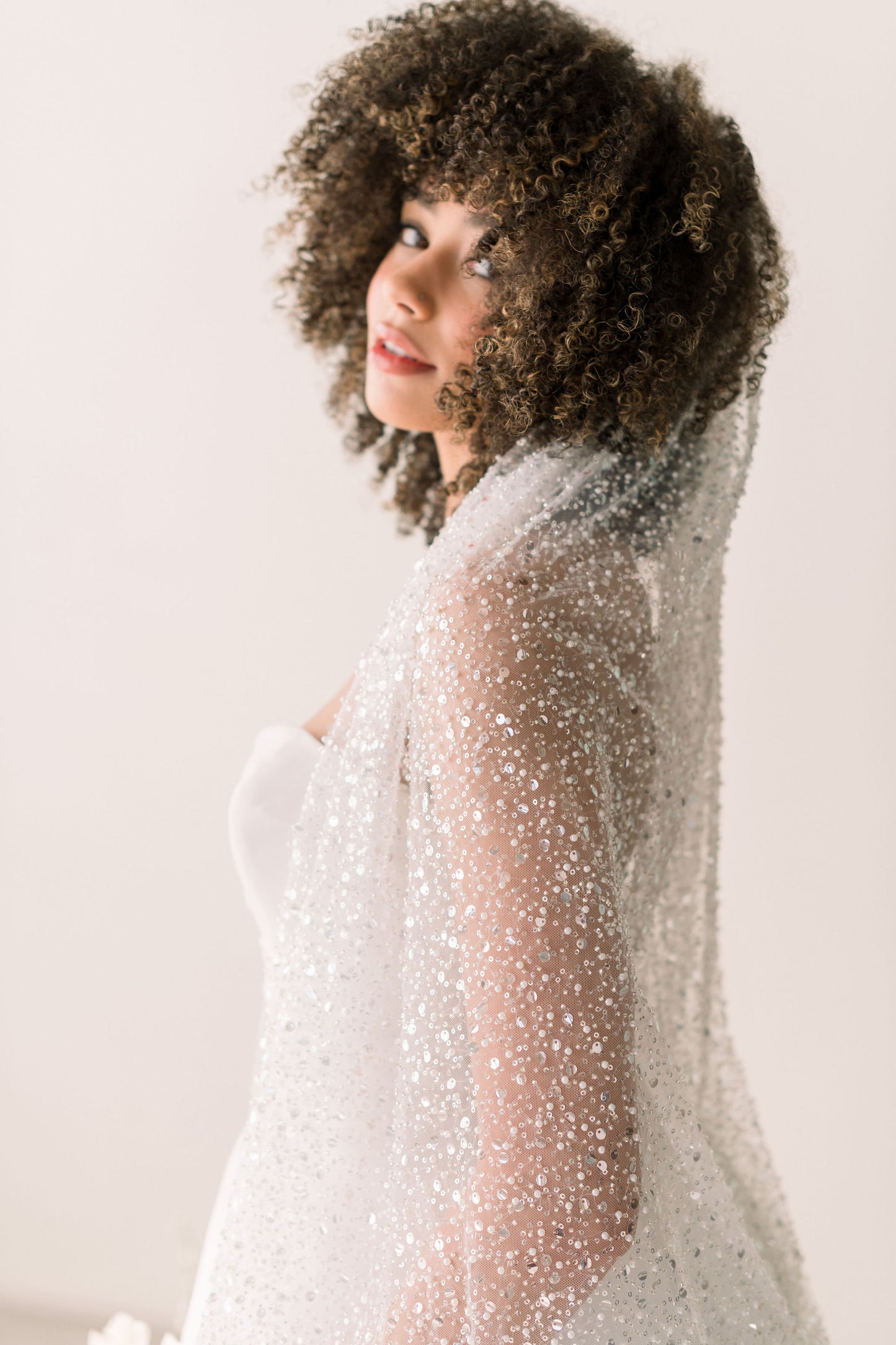 bridal sequin veil