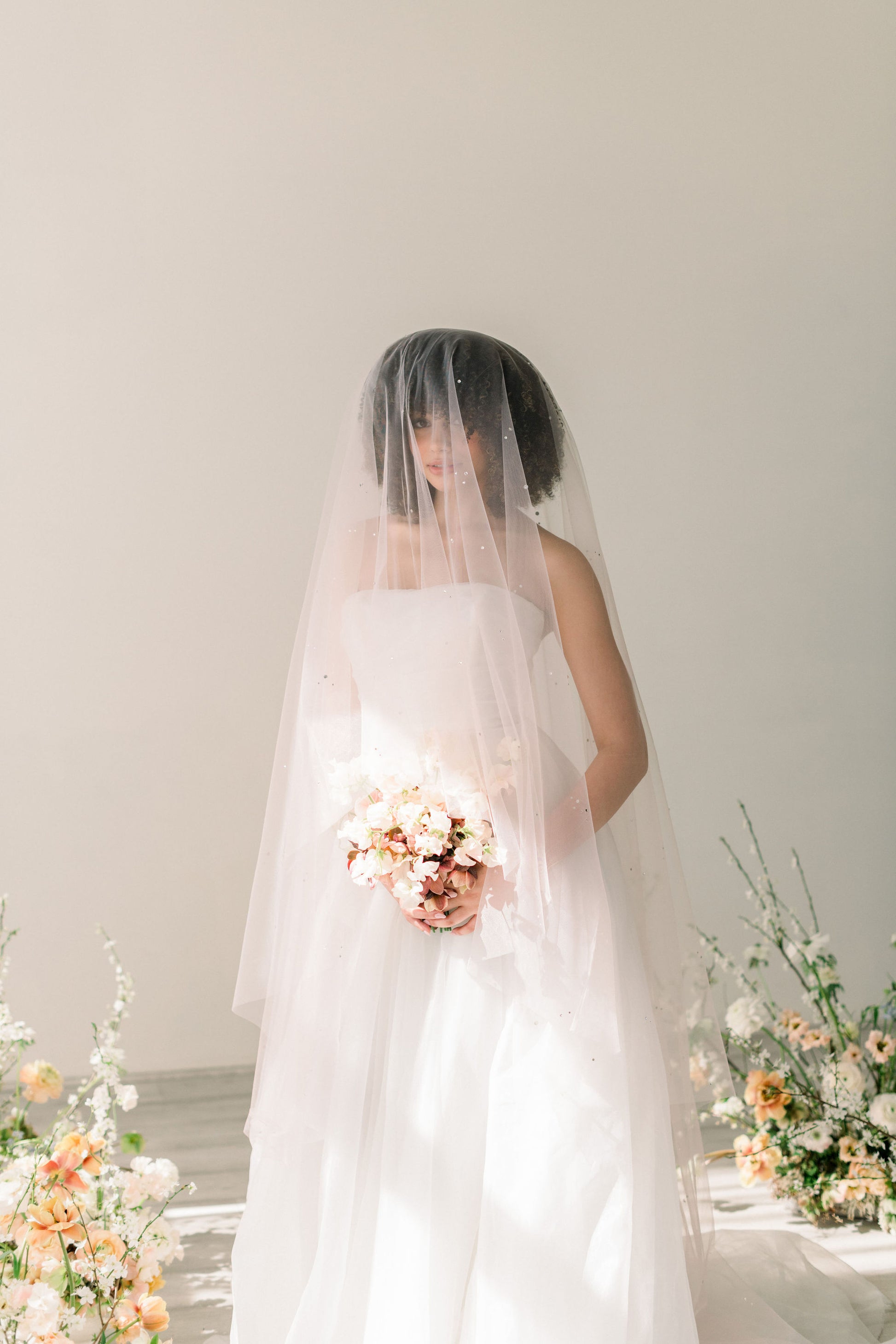 crystal wedding veil