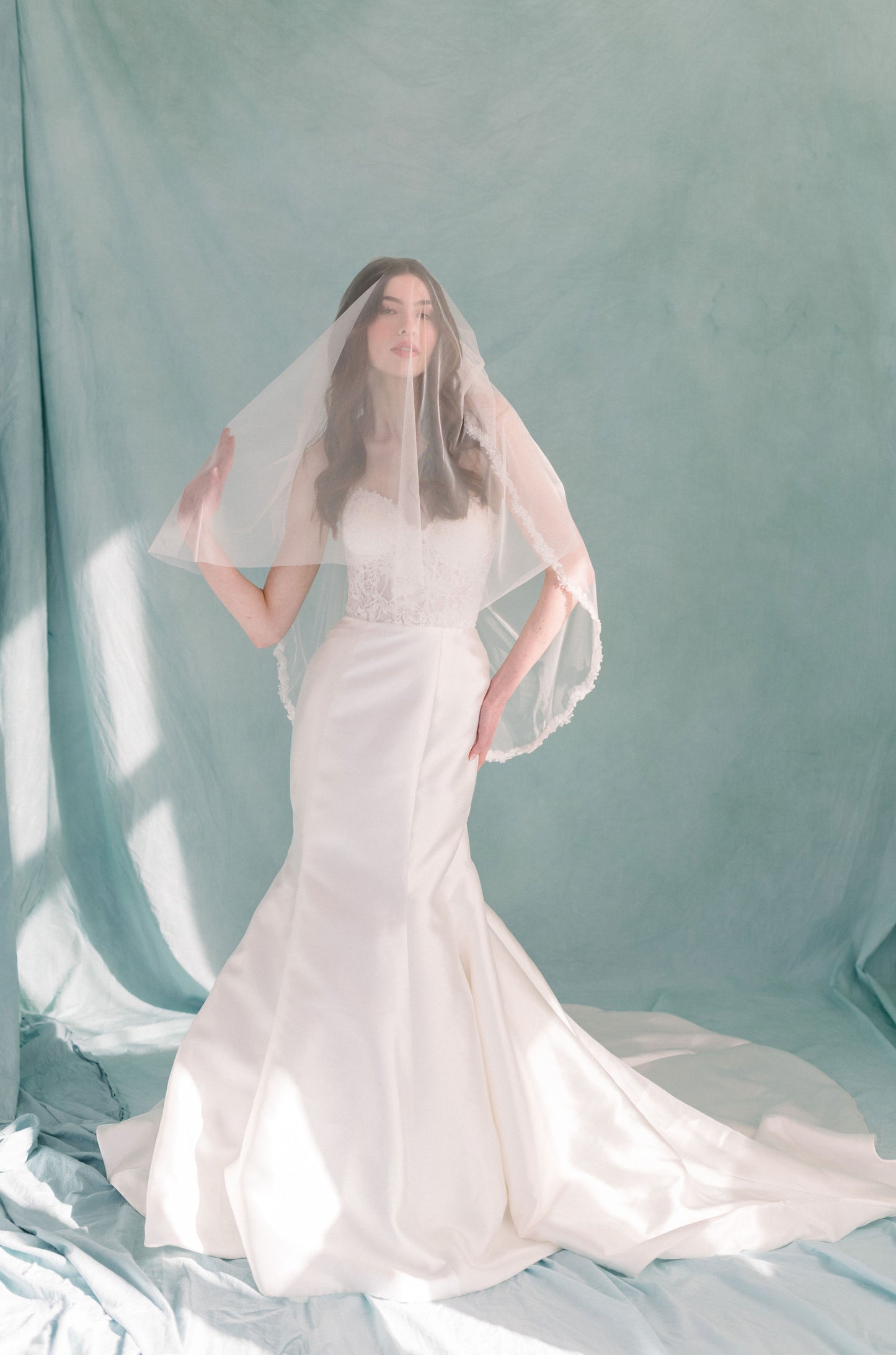 ivory wedding veil