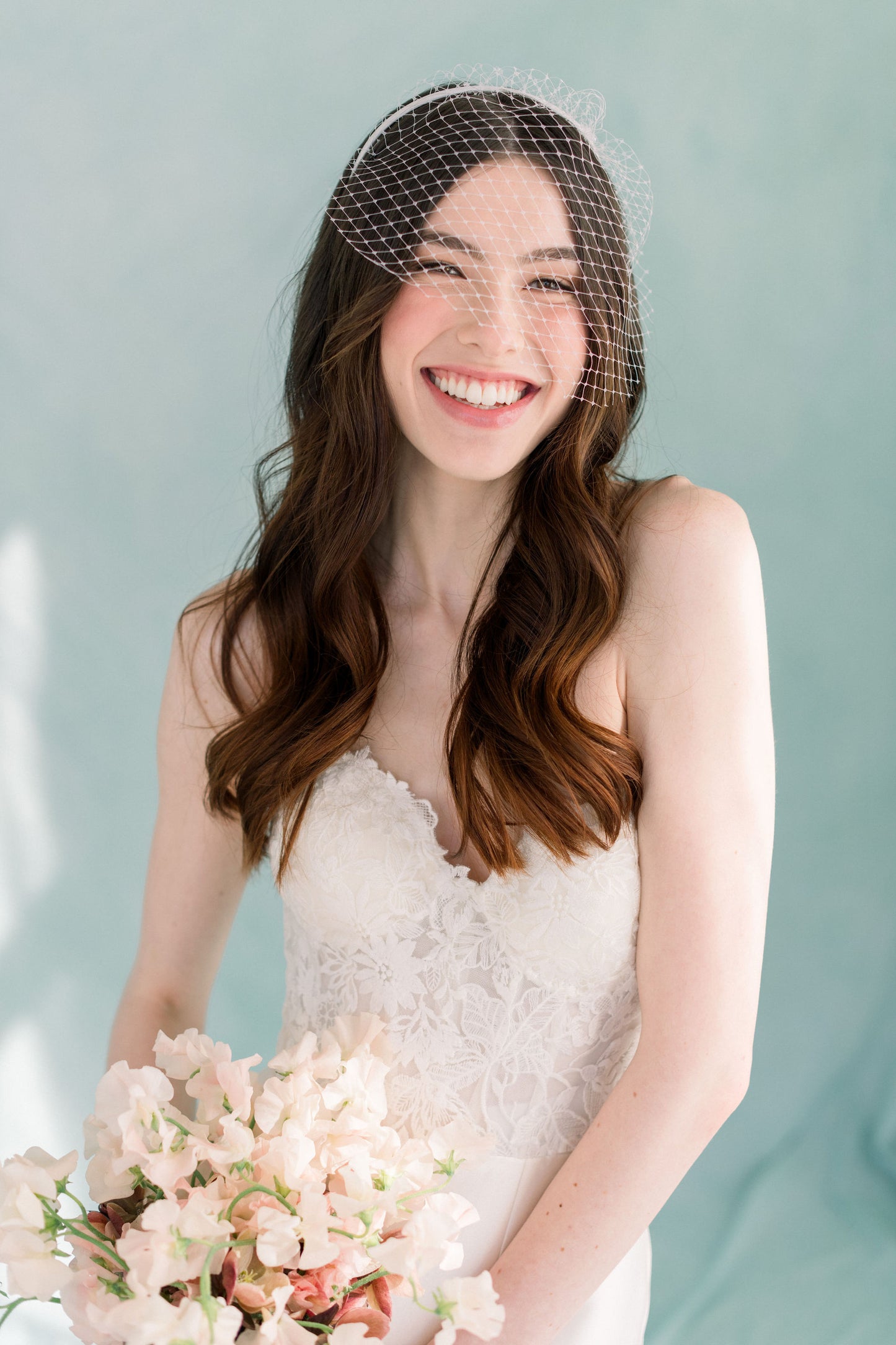 small mini birdcage veil