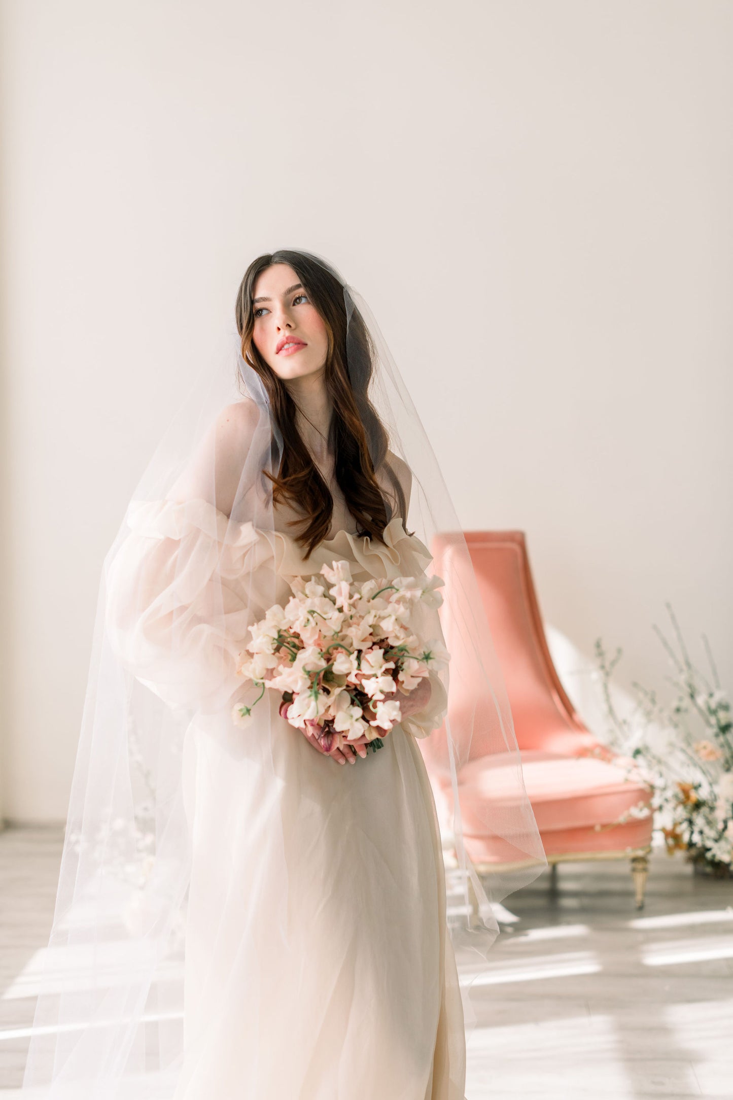 ivory Juliet cap veil