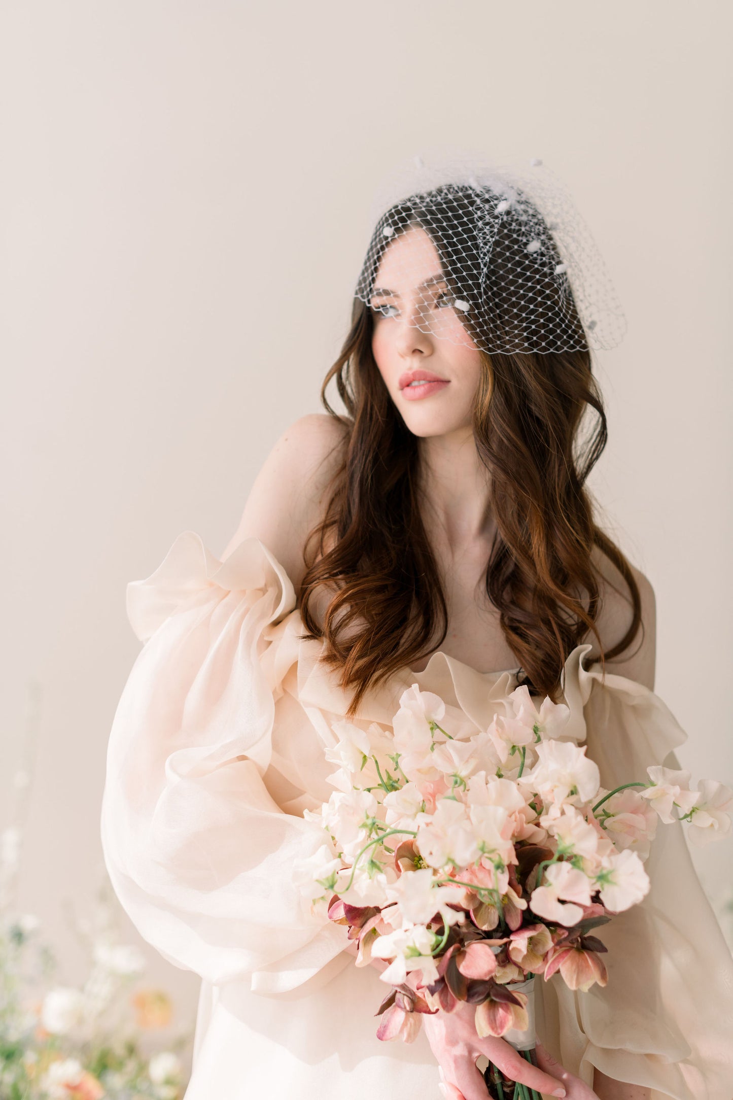 chenille dot veil