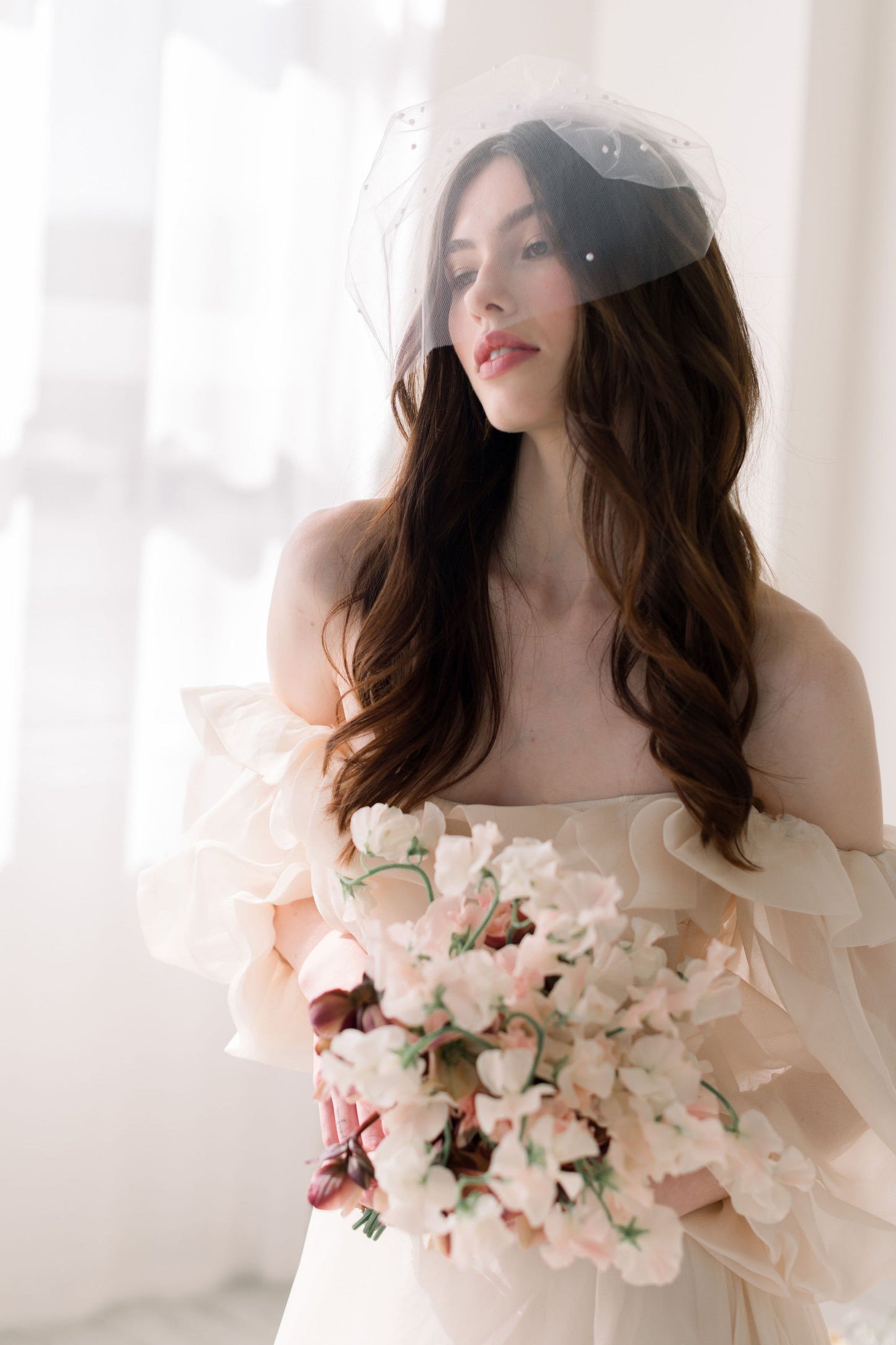 tulle birdcage veil