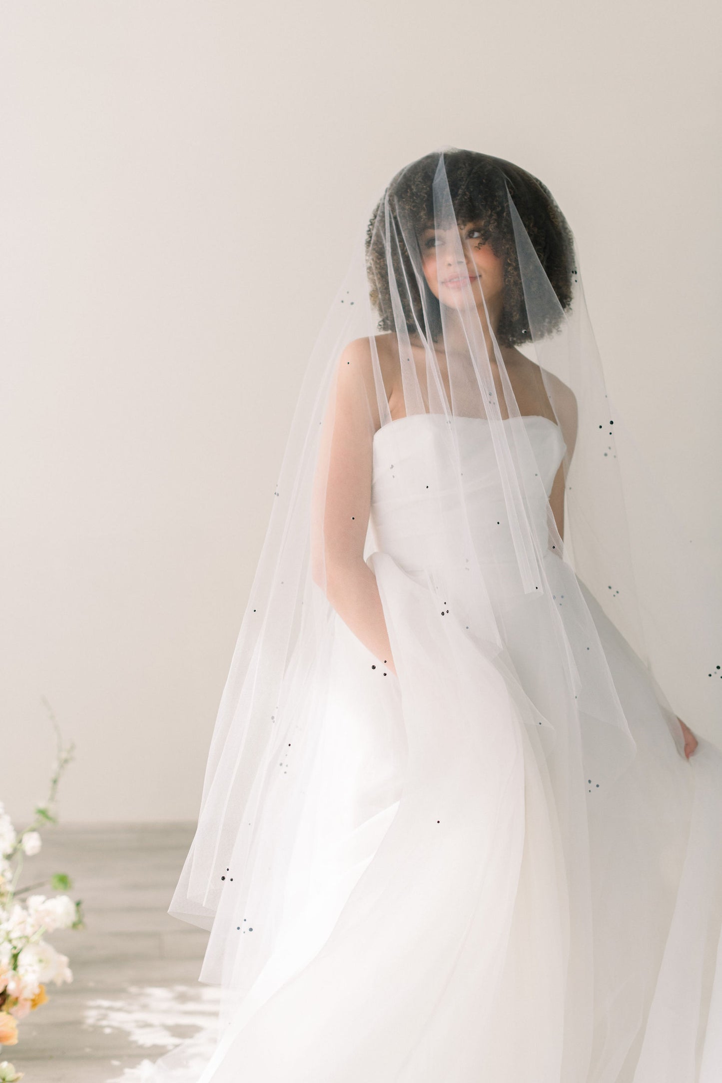 black rhinestone veil