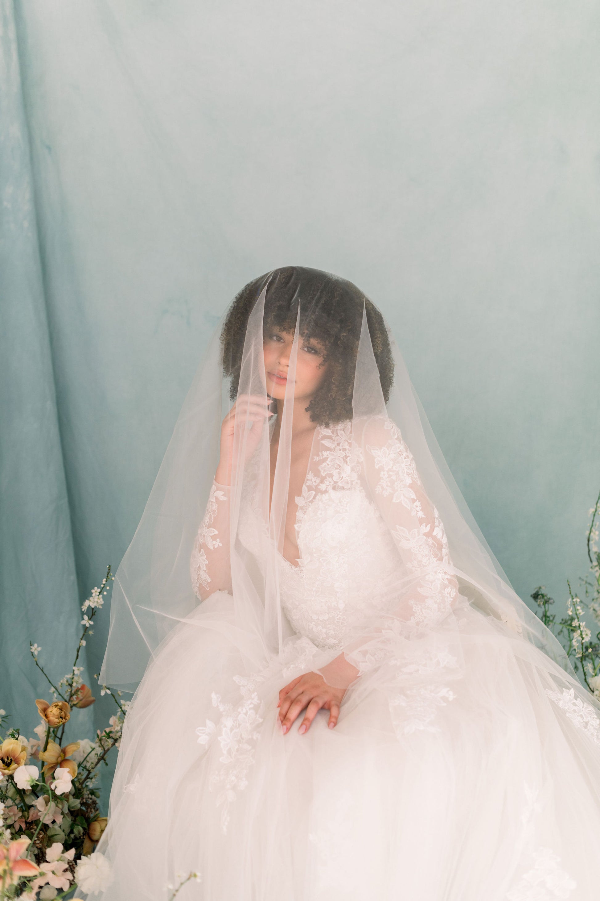 French tulle veil