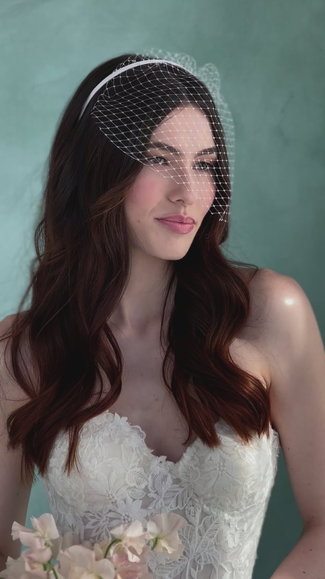 wedding mini birdcage veil