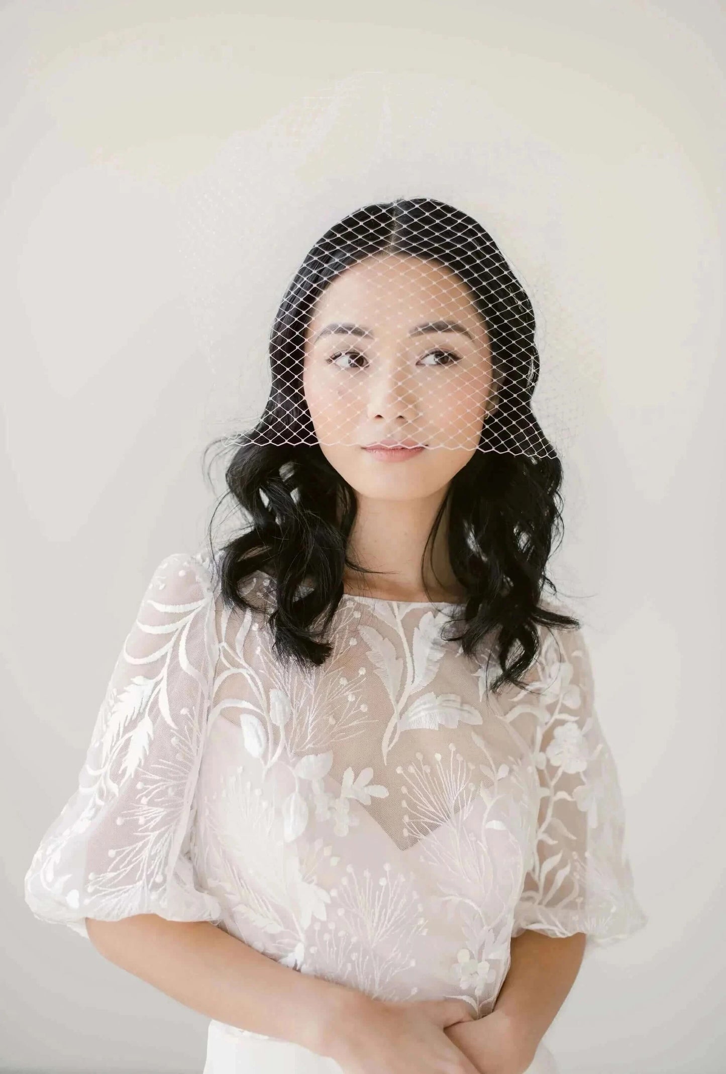 18 inch Bridal birdcage veil - ready to ship Tessa Kim