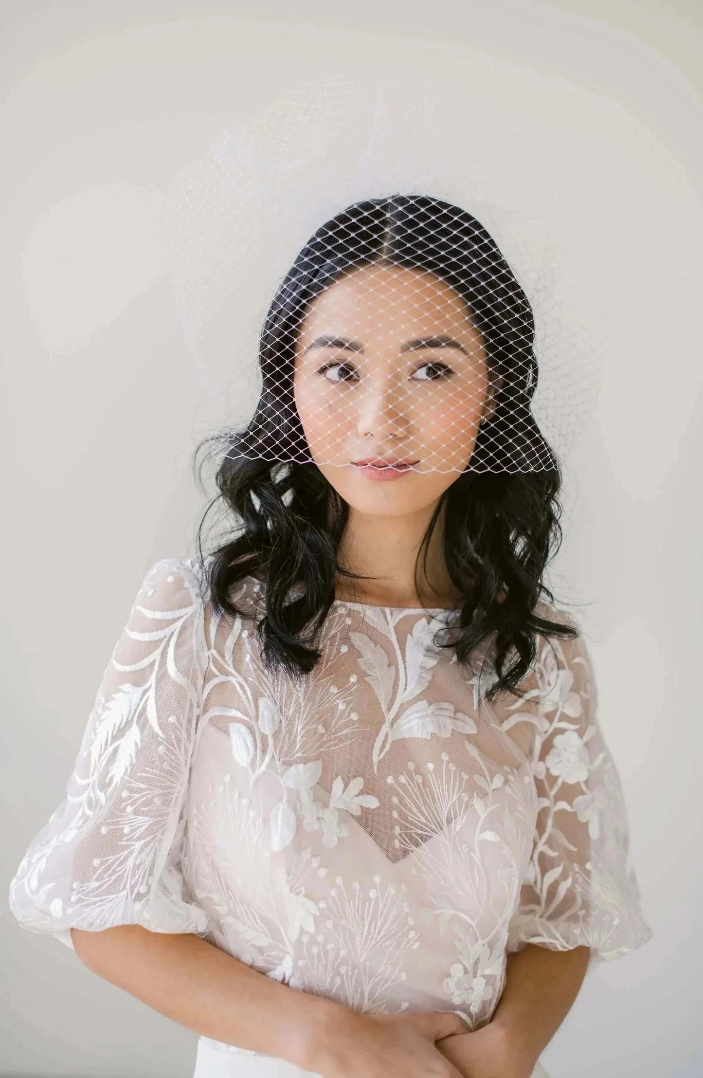 18 inch Bridal birdcage veil - ready to ship Tessa Kim