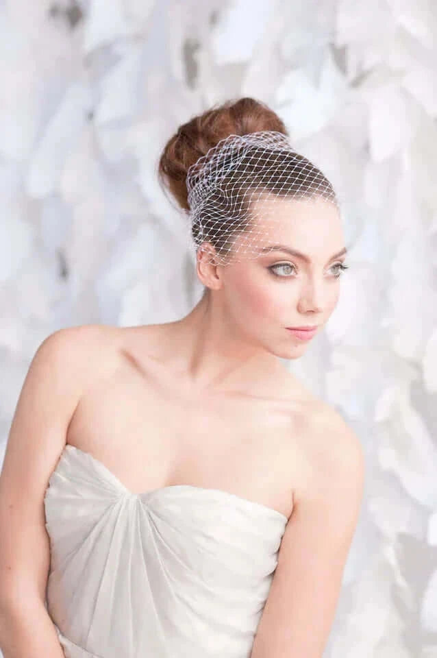 Bandeau birdcage veil - ready to ship Tessa Kim