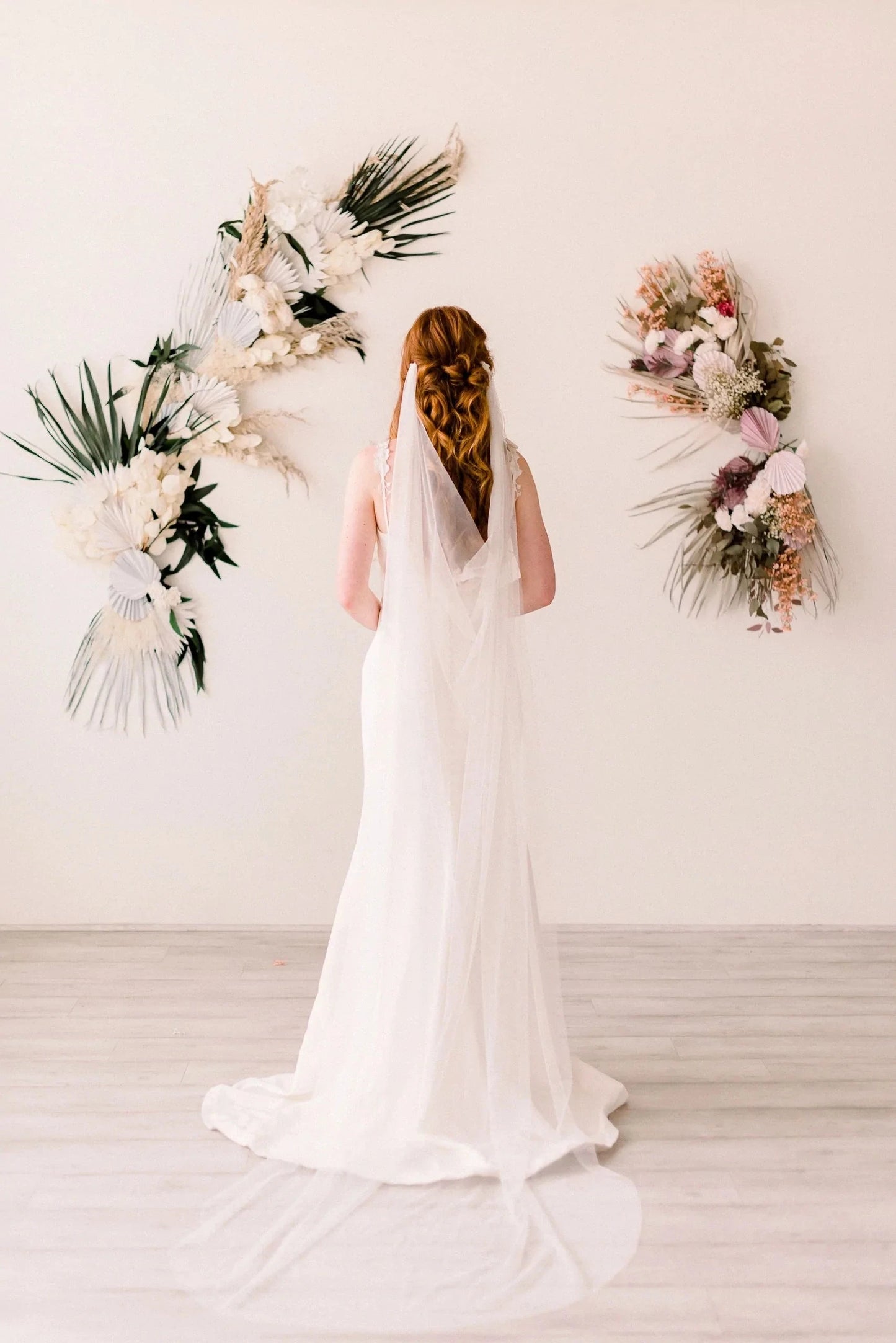 Bridal English net draped cape veil - ready to ship Tessa Kim