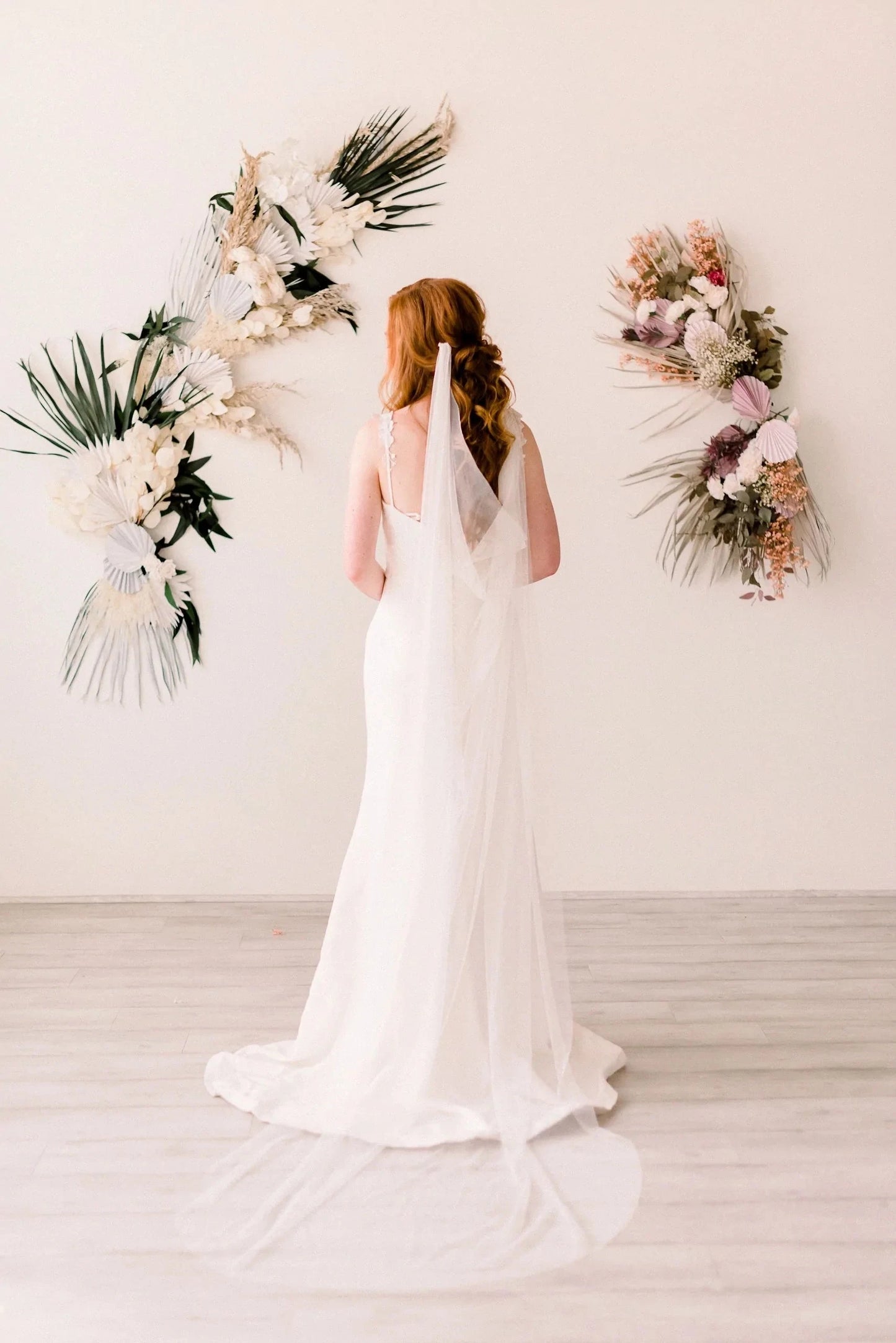 Bridal English net draped cape veil - ready to ship Tessa Kim