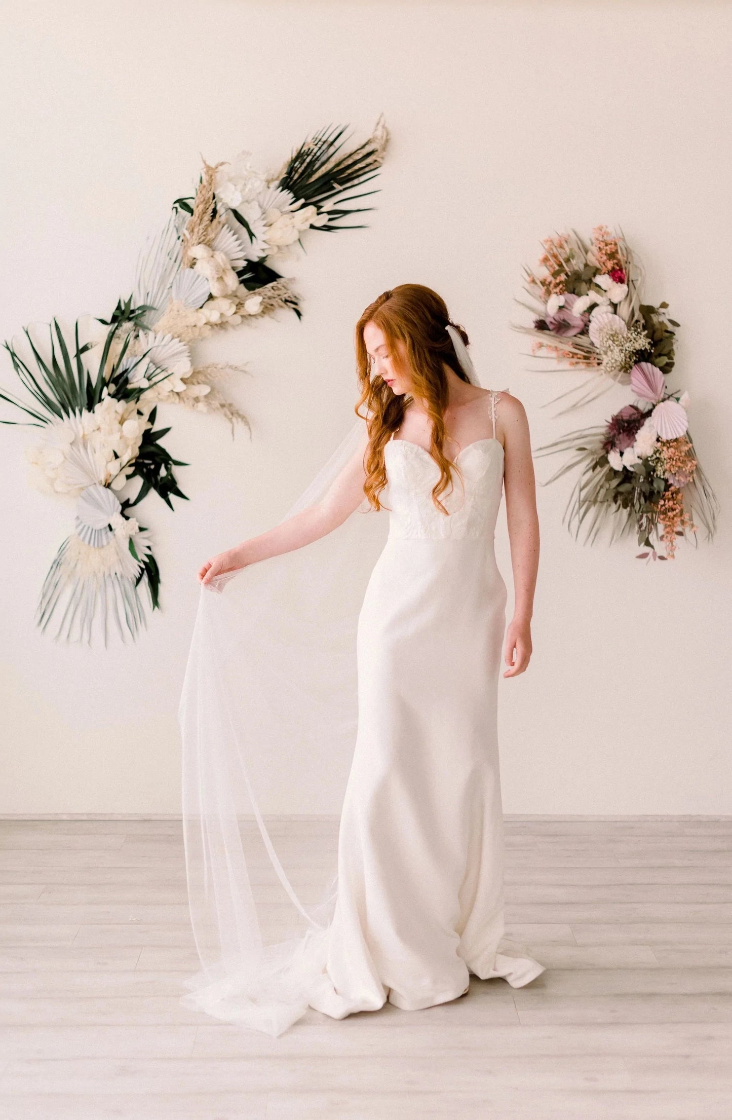 Bridal English net draped cape veil - ready to ship Tessa Kim