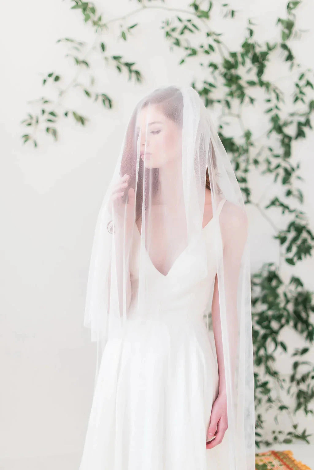 English net bridal veil with blusher - ready to ship Tessa Kim