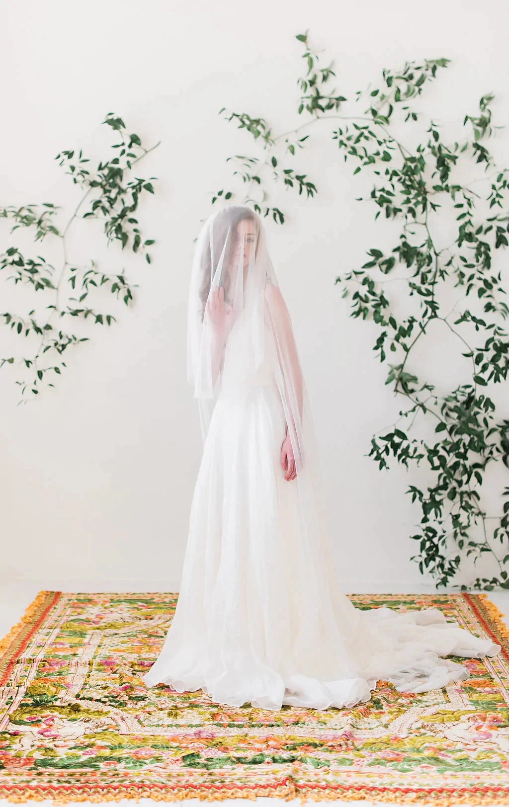 English net bridal veil with blusher - ready to ship Tessa Kim