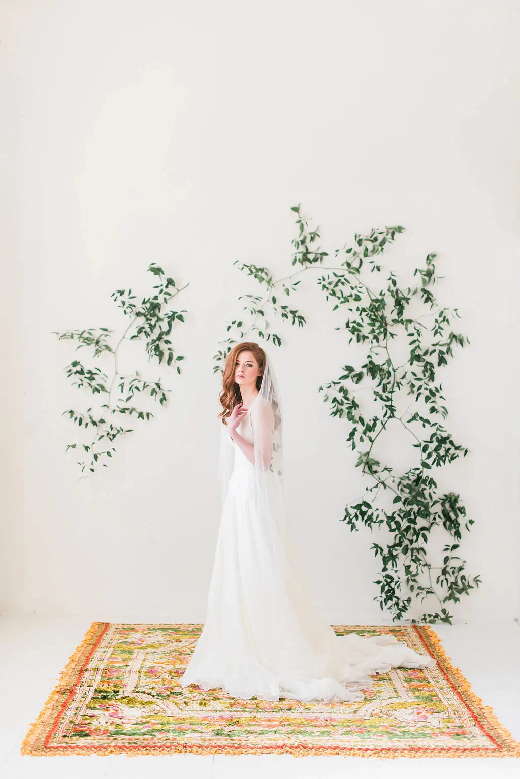 English net bridal veil with blusher - ready to ship Tessa Kim