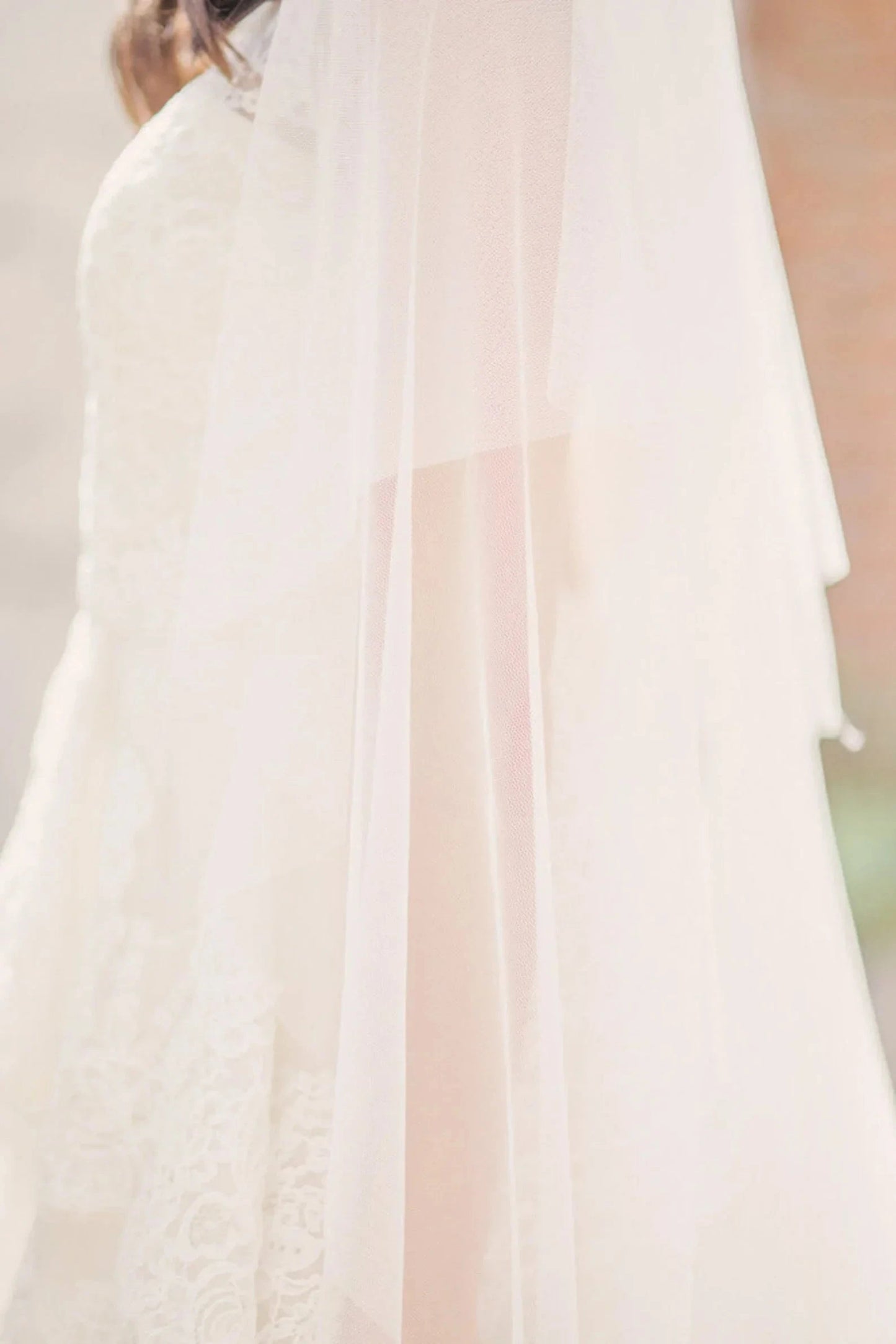 English net circle drop veil Tessa Kim