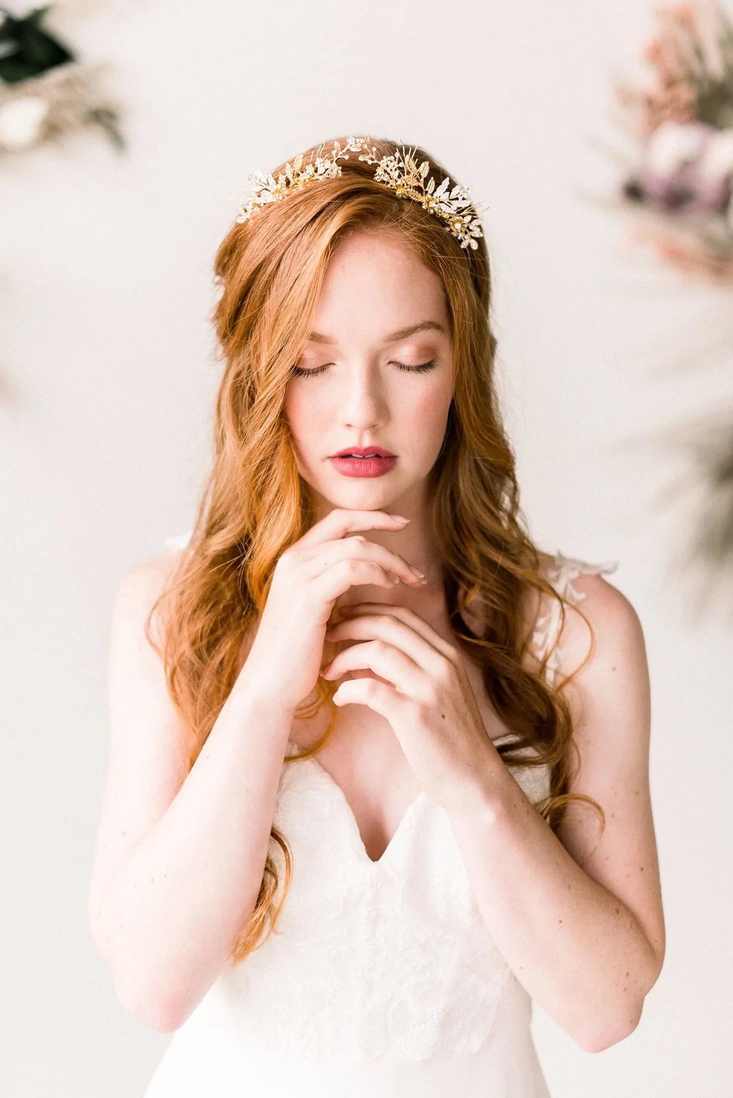 Gold Silver woodland tiara crown - style 4010 Tessa Kim