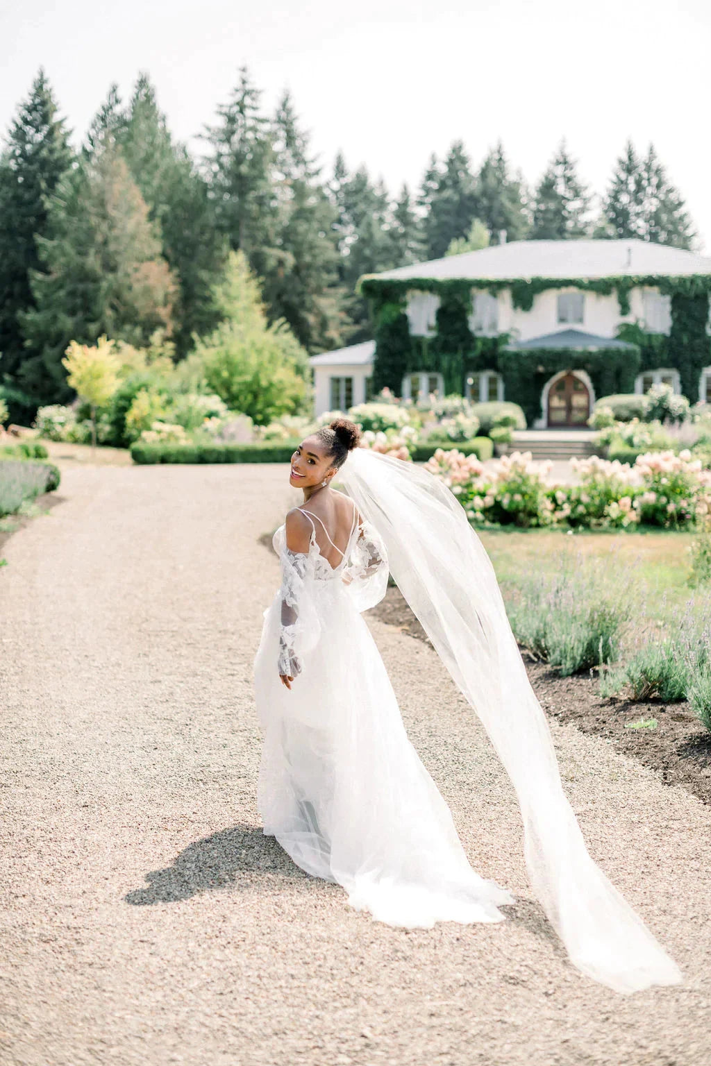 Illusion tulle bridal veil - ready to ship Tessa Kim