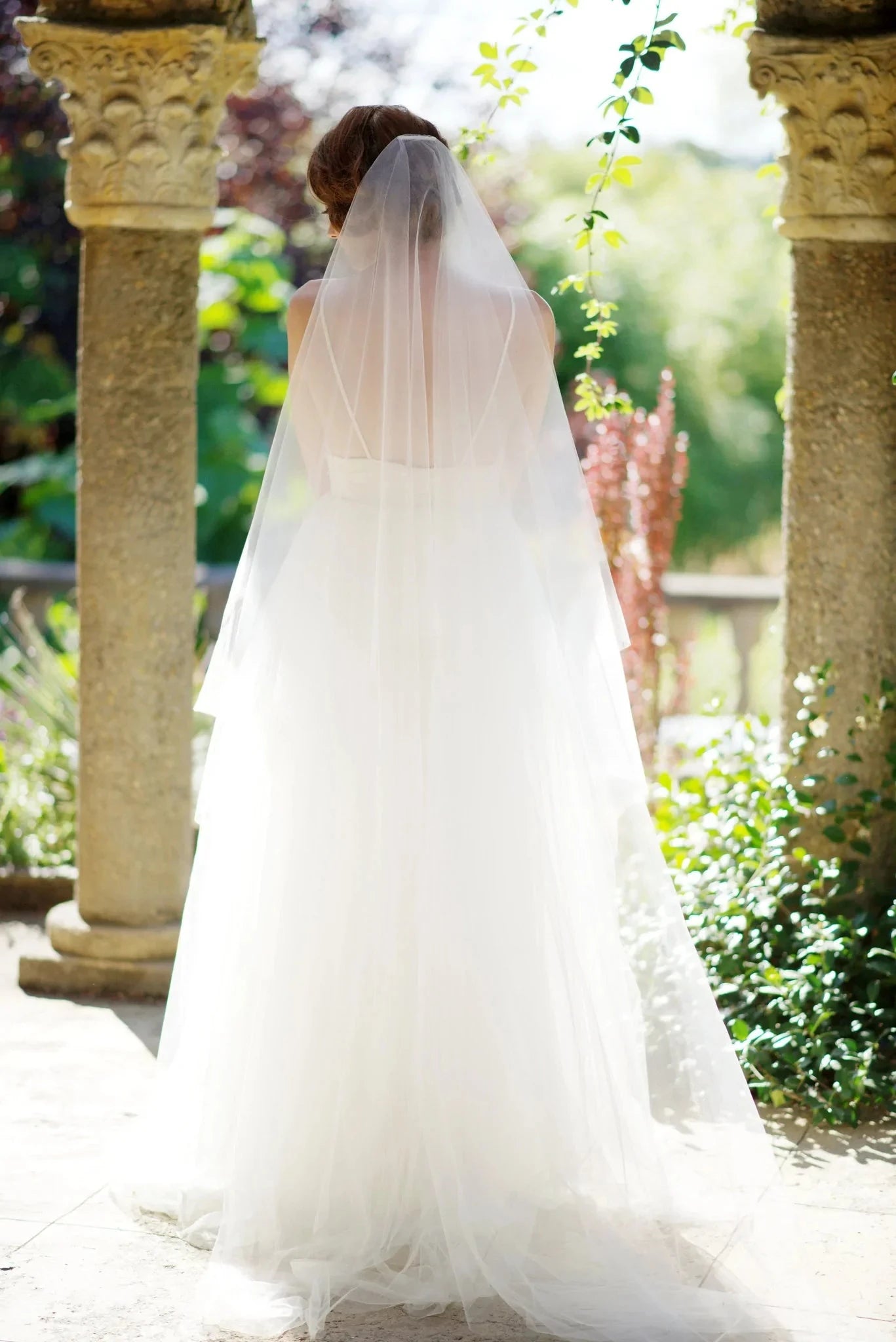 Illusion tulle circle drop bridal veil - ready to ship Tessa Kim