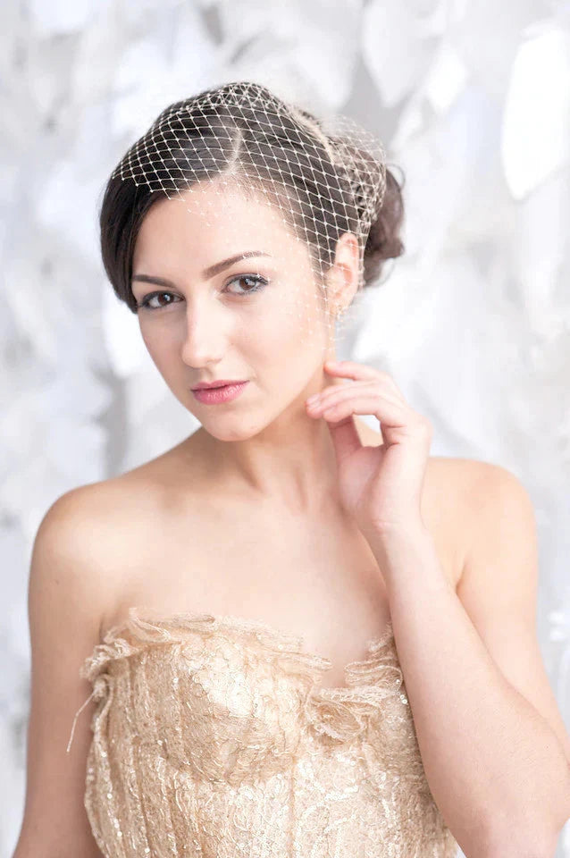 Mini birdcage veil - ready to ship Tessa Kim