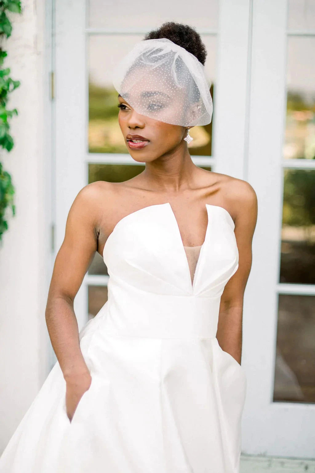 long veil short wedding dress Birdcage Veil Short Wedding Dress Long Veil Bridal Birdcage Headband Veil, Plain Style #2350 White