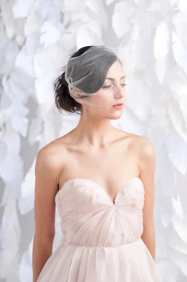 Tulle bandeau birdcage veil - ready to ship Tessa Kim