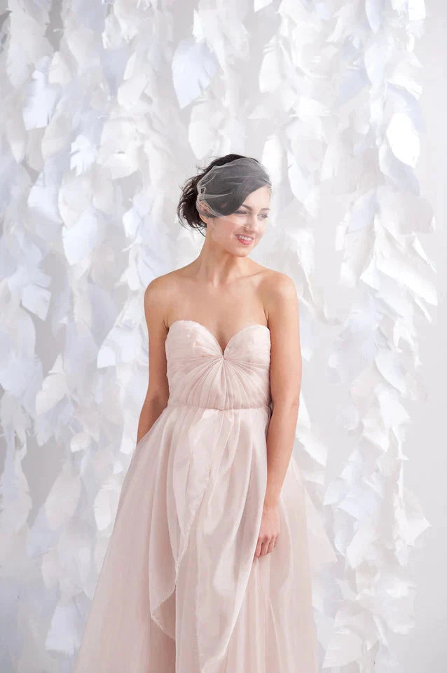 Tulle bandeau birdcage veil - ready to ship Tessa Kim