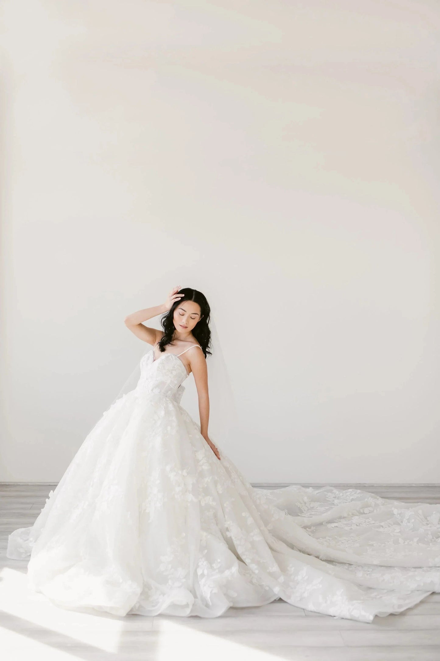 Tulle circle drop bridal veil - ready to ship Tessa Kim