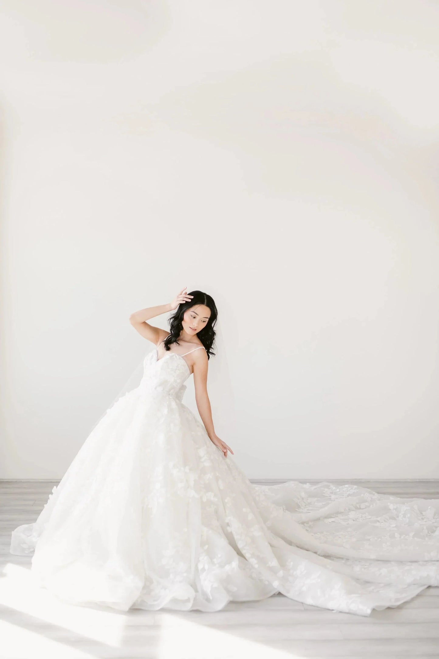 Tulle circle drop bridal veil - ready to ship Tessa Kim
