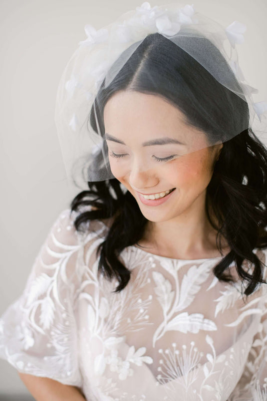 short birdcage wedding veils