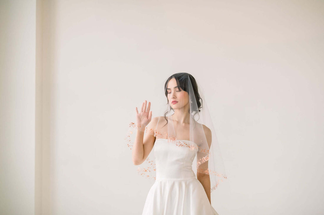 What is elbow length bridal wedding veil?  Tessa Kim