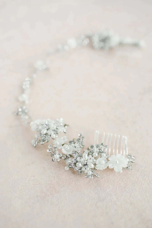 Wedding headpieces for the beach inspired bride Tessa Kim