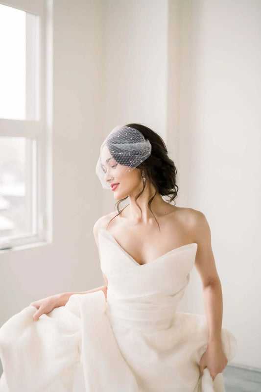 Best hairstyles for birdcage wedding veils Tessa Kim