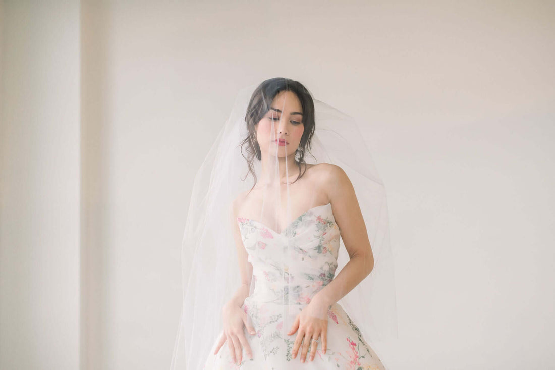 What is a two tier bridal veil? Wedding veil lengths explained Tessa Kim